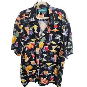 Big Dogs Mens Hawaiian Shirt Size XL Tropical Vacation Resortwear All Over Print